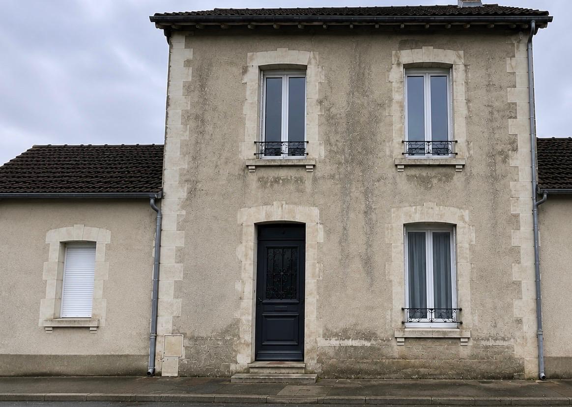 Façade avant pose de joint de pierre